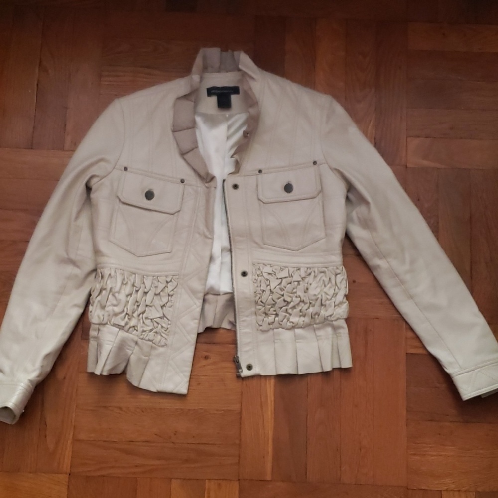 Moda international 100% leather jacket